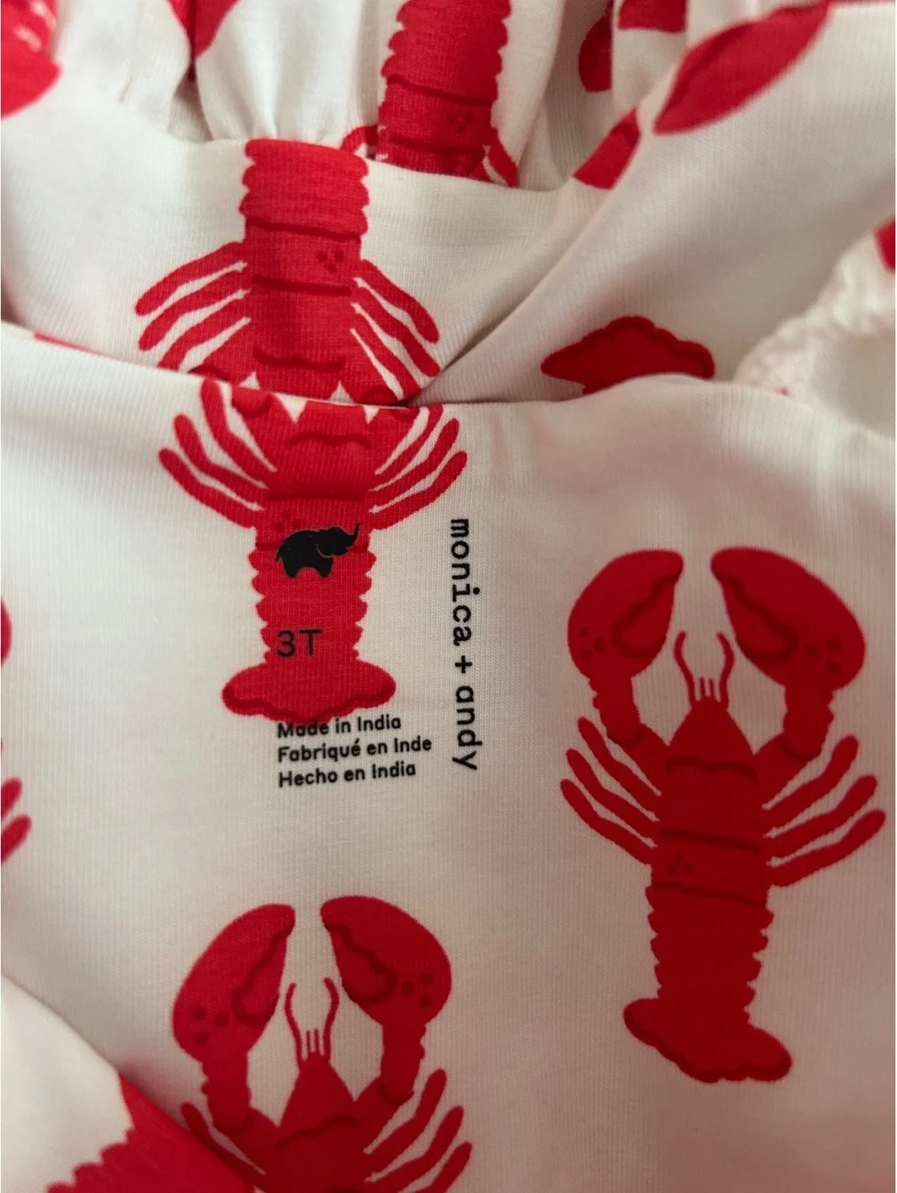 Monica + Andy Lobster/Crawfish 3 Tier Dress Girls Size 3T (NWOT)